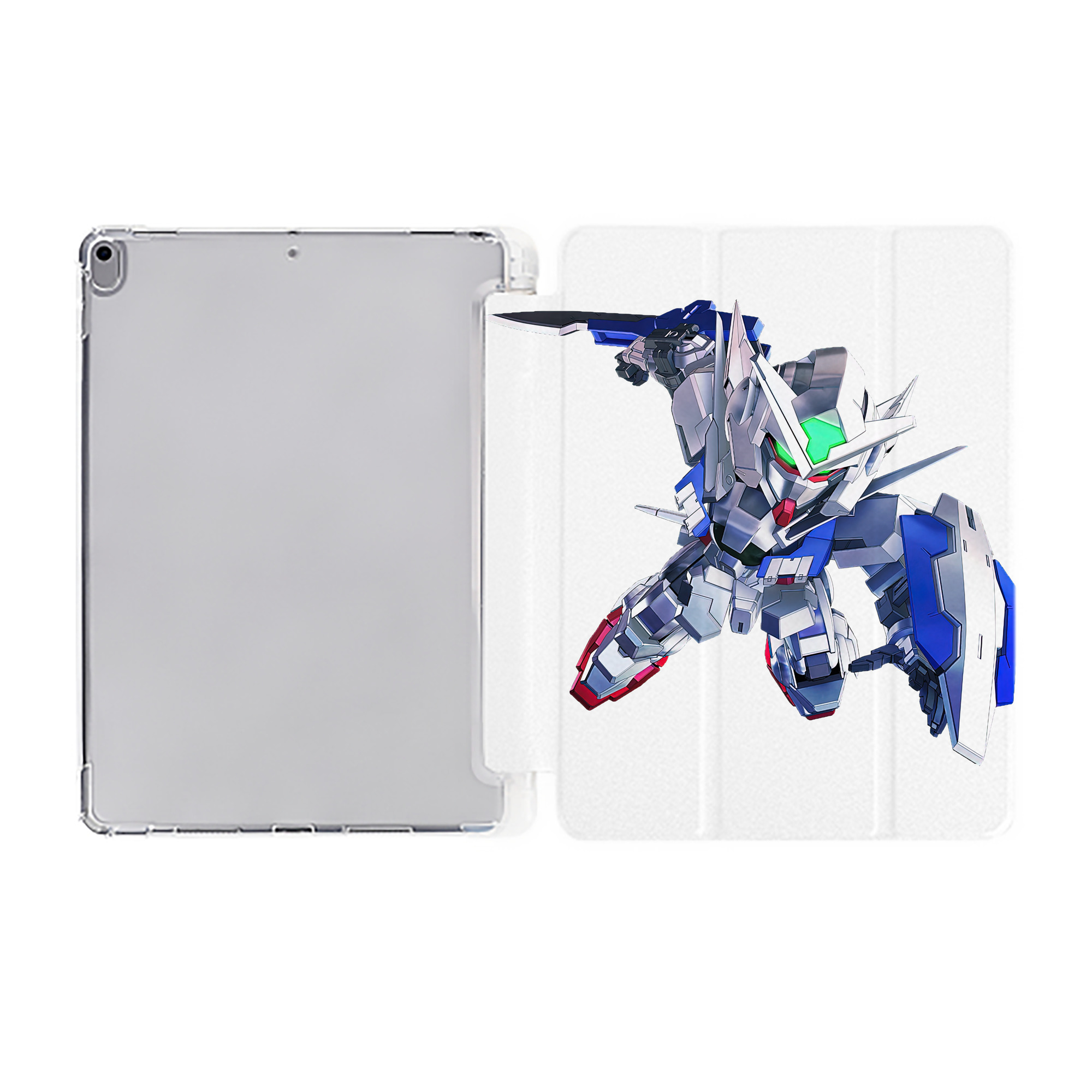 （画像用） 機動戦士ガンダム Mobile Suit Gundam IPad ケース ペン収納付き 三つ折りスタンド PUレザー×シリコン 対応機種9.5/10.5/10.9インチ